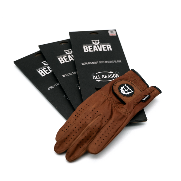 BEAVER GOLF Golf glove ALL SEASON ULTRA SeasonPack (3x) 'Cognac Brown'